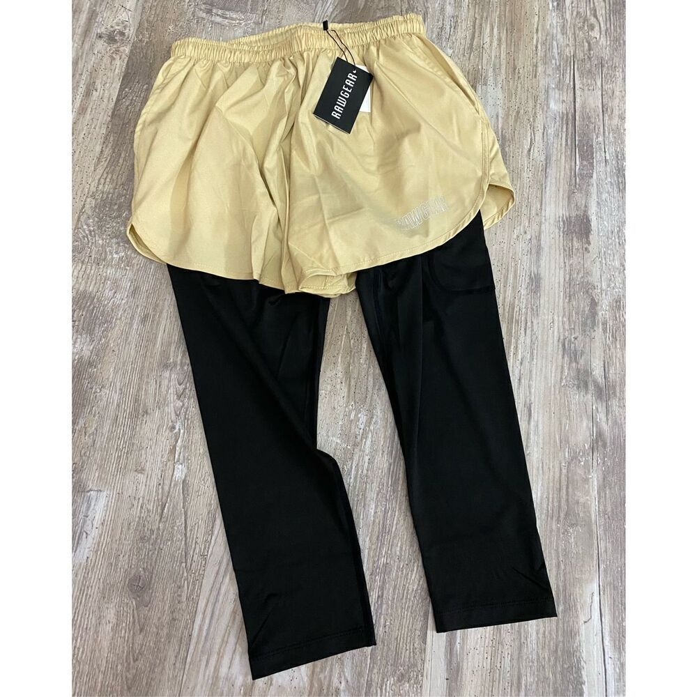 Rawgear Womens Athletic Workout Compression Leggings Shorts Sz S